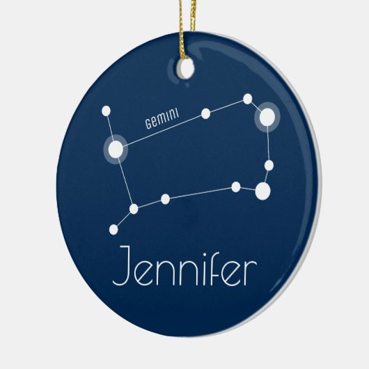 Gepersonaliseerde Gemini Constellation Ornament (Links)