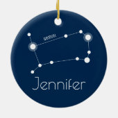 Gepersonaliseerde Gemini Constellation Ornament (Achterkant)