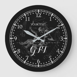 Gepersonaliseerde Gemini Constellation Zodiac Grote Klok