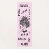 Gepersonaliseerde Gemini MaskLady Pink Zodiac Yogamat (Voorkant)