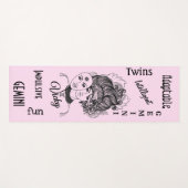 Gepersonaliseerde Gemini MaskLady Pink Zodiac Yogamat (Voorkant (horizontaal))