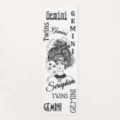 Gepersonaliseerde Gemini MaskLady Zodiac Yogamat (Voorkant)