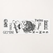 Gepersonaliseerde Gemini MaskLady Zodiac Yogamat (Voorkant (horizontaal))