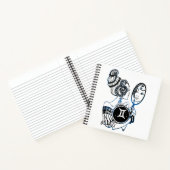 Gepersonaliseerde Gemini Zodiac Art Deco Lady Notitieboek (Binnen)