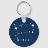 Gepersonaliseerde Gemini Zodiac Constellation Sleutelhanger (Voorkant)
