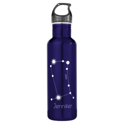 Gepersonaliseerde Gemini Zodiac Constellation Waterfles (Voorkant)
