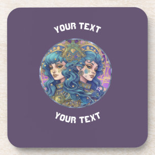 GEPERSONALISEERDE GEMINI ZODIAC TEKEN BIER ONDERZETTER