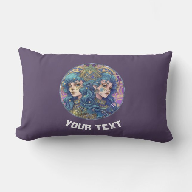 GEPERSONALISEERDE GEMINI ZODIAC TEKEN KUSSEN (Voorkant)