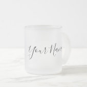 "Gepersonaliseerde Gemini Zodiac teken Naam en eig Matglas Koffiemok (Voorkant rechts)