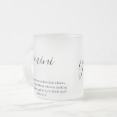 "Gepersonaliseerde Gemini Zodiac teken Naam en eig Matglas Koffiemok (Voorkant links)