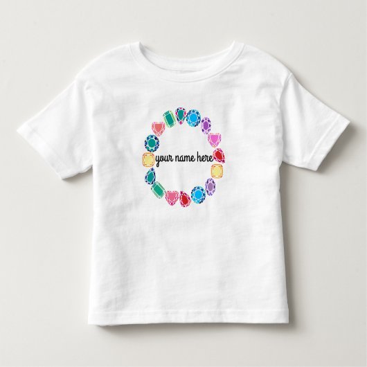 Gepersonaliseerde Gemstenen Toddler T-shirt (Voorkant)