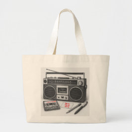 Gepersonaliseerde Gen X Mixtape-Tas Grote Tote Bag