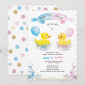 Gepersonaliseerde Gender onthullen Uitnodiging (Voorkant / Achterkant)