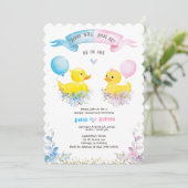 Gepersonaliseerde Gender onthullen Uitnodiging (Staand voorkant)