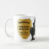 Gepersonaliseerde genealoge rechercheur koffiemok (Links)