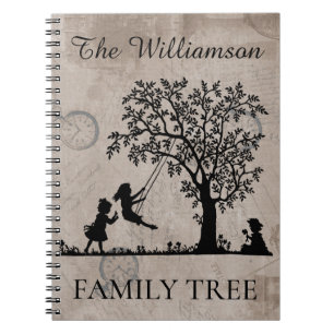 Gepersonaliseerde Genealogie Vintage Familiestambo Notitieboek