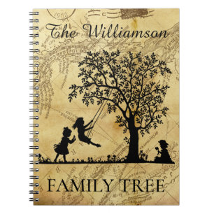 Gepersonaliseerde Genealogie Vintage Familiestambo Notitieboek