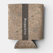 Gepersonaliseerde Geologie Rock Textuur met Naam Blikjeskoeler (Voorkant)