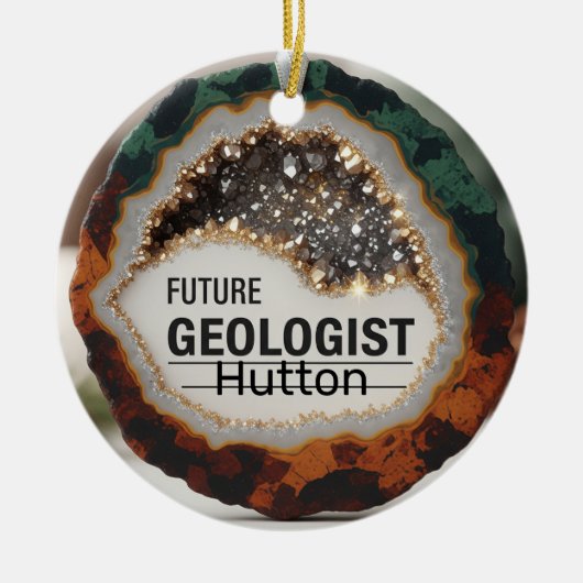 Gepersonaliseerde geoloog keramisch ornament (Voorkant)