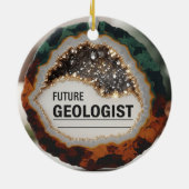 Gepersonaliseerde geoloog keramisch ornament (Achterkant)