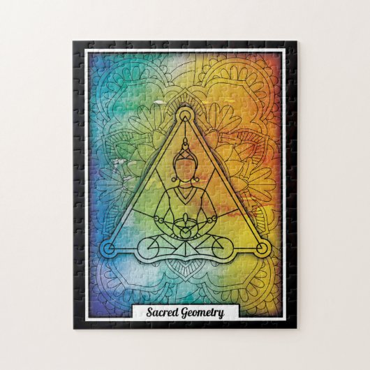 Gepersonaliseerde Geometrie Boeddha Legpuzzel (Verticaal)