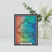 Gepersonaliseerde Geometrie Colorful Mandala Briefkaart (Staand voorkant)