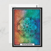 Gepersonaliseerde Geometrie Colorful Mandala Briefkaart (Voorkant / Achterkant)