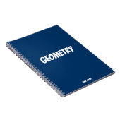 Gepersonaliseerde geometrie Eenvoudig Royal Blue Notitieboek (Rechterzijde)