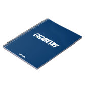 Gepersonaliseerde geometrie Eenvoudig Royal Blue Notitieboek (Linkerzijde)