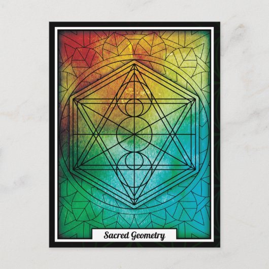 Gepersonaliseerde Geometrie Mandala Briefkaart (Voorkant)