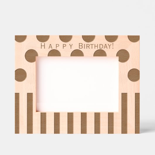 Gepersonaliseerde geometrisch geïnspireerde verjaa gegraveerde lijstjes (Voorkant)