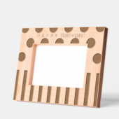 Gepersonaliseerde geometrisch geïnspireerde verjaa gegraveerde lijstjes (Links)