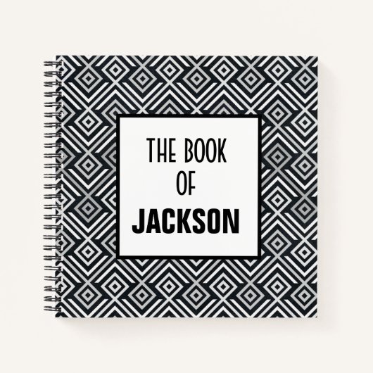 Gepersonaliseerde geometrische notitieboek (Voorkant)