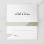 Gepersonaliseerde geometrische ontwerper bruiloft- plaatskaartje (Buitenkant ongevouwen)