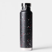 Gepersonaliseerde Geometrische Rode Grijs Zwarte T Waterfles (Rechts)