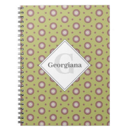 Gepersonaliseerde Geometrische Warm Neutrals Hexag Notitieboek