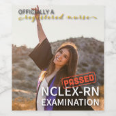 Gepersonaliseerde gepasseerde kernen Rn verpleegku Wijn Etiket (Enkel label)