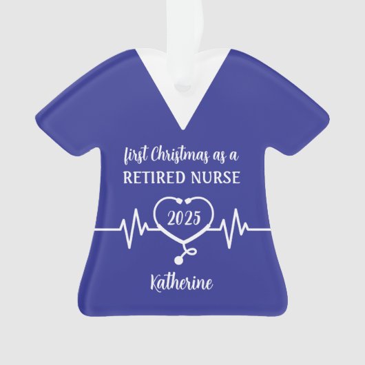 Gepersonaliseerde gepensioneerde verpleegster Kers Ornament (voorkant)