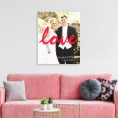Gepersonaliseerde Gepersonaliseerd bruiloft foto L Canvas Afdruk (Insitu (Woonkamer))