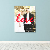 Gepersonaliseerde Gepersonaliseerd bruiloft foto L Canvas Afdruk (Insitu (Houten vloer))