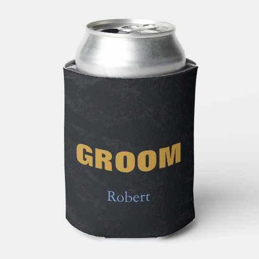 Gepersonaliseerde Gepersonaliseerd Gouden Groom Blikjeskoeler (Blikje Voorkant)