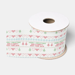 Gepersonaliseerde Gepersonaliseerd kerst Grosgrain Lint