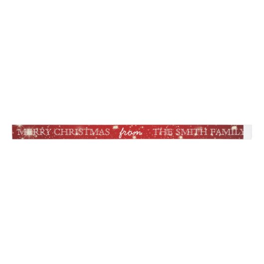 Gepersonaliseerde Gepersonaliseerd kerst Grosgrain Lint (Voorkant)