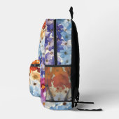 Gepersonaliseerde geperste bloem ombre bedrukte rugzak (Rechts)