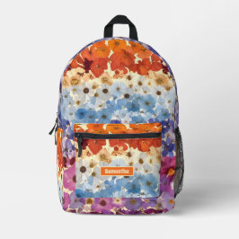 Gepersonaliseerde  geperste bloem ombre bedrukte rugzak