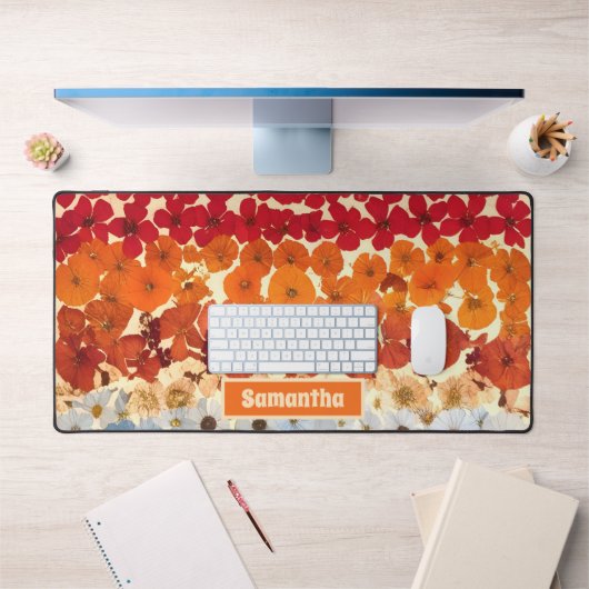 Gepersonaliseerde  geperste bloem ombre bureaumat (Kantoor 1)