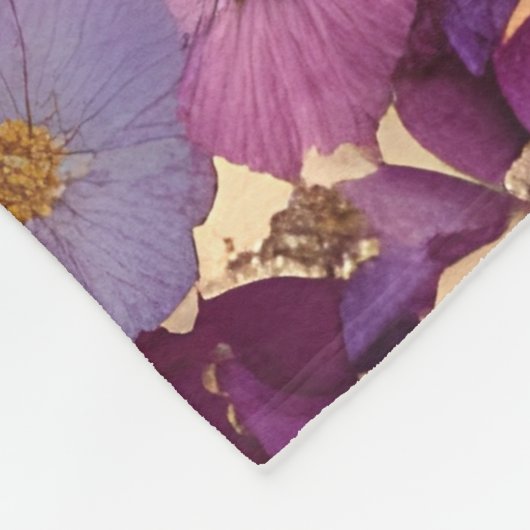 Gepersonaliseerde  geperste bloem ombre fleece deken (Hoek)