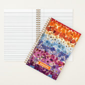 Gepersonaliseerde  geperste Bloem Ombre Journal Notitieboek (Binnen)