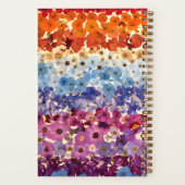 Gepersonaliseerde  geperste Bloem Ombre Journal Notitieboek (Achterkant)