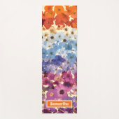 Gepersonaliseerde  geperste bloem ombre yogamat (Voorkant)